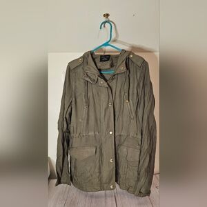 Love Tree Women's Olive Hooded Jacket